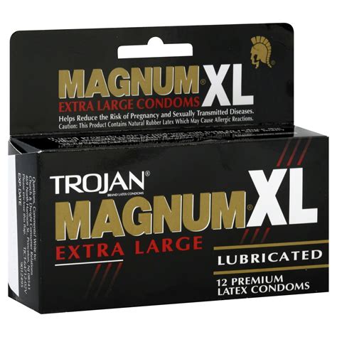 Trojan Brand Trojan Magnum Xl Latex Condoms Premium Lubricated Extra Large Size 12 Condoms