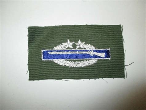 E3403 Us Army Vietnam Combat Infantry Badge Color Cloth 3 Awards Ir15t