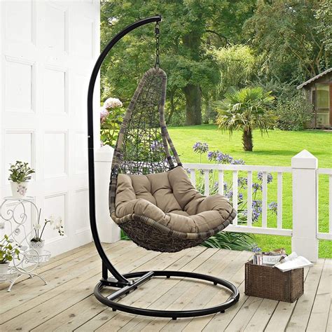 Fiona Outdoor Relax Swing Chair With Stand Cream Ph