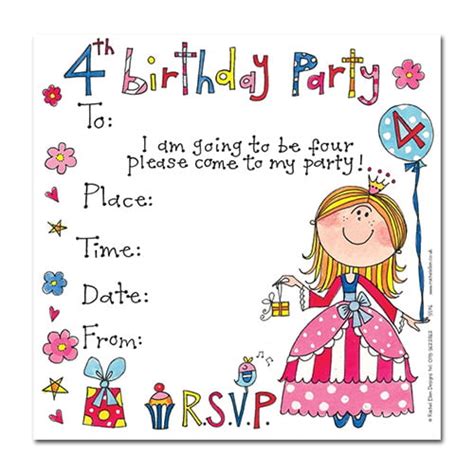 culturavagabonda princess 4th birthday party invitation wording