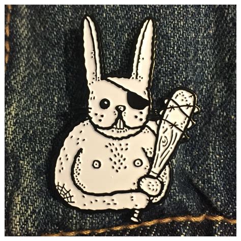 Barb Wire Bunny Enamel Pin Space Waste Online Store Powered By Storenvy