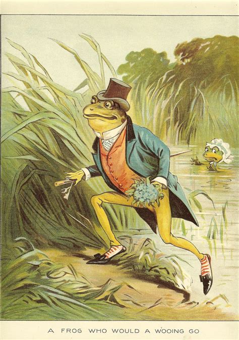A Frog He Would A Wooing Go Randolph Caldecott Frog Illustration Frog
