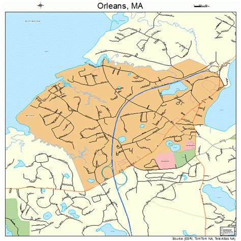 Orleans Massachusetts Street Map 2551405