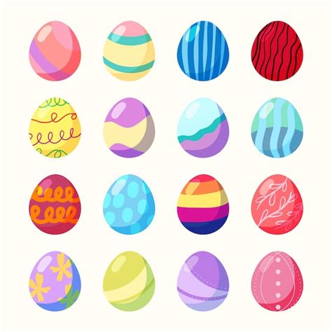 Free Vector Hand Drawn Easter Egg Collection