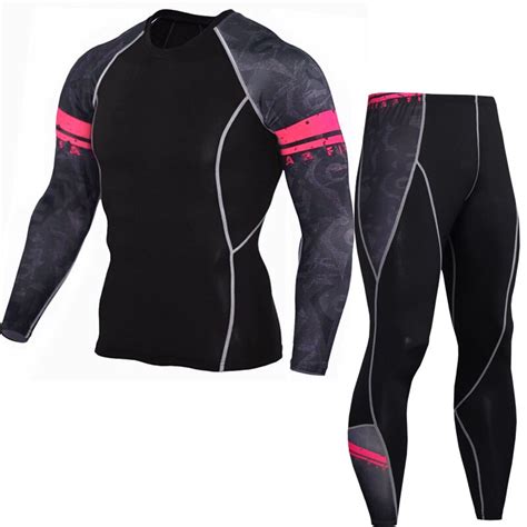 hot dry fit compression tracksuit for men fitness tights sportsman wear gym t shirt trousers be