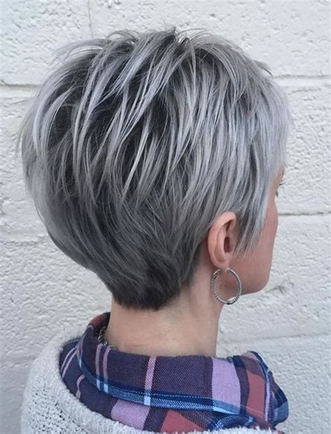 Boyish haircut calls for very short pixie haircut that is ideal for your thick hair. The 32 Coolest Gray Hairstyles for Every Lenght and Age ...
