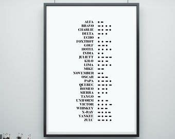 Phonetic Alphabet And Morse Code NATO Phonetic Alphabet Etsy Printable Office Art Printable
