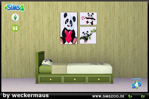 Blackys Sims 4 Zoo Lovely Panda Art For Your Walls By Weckermaus