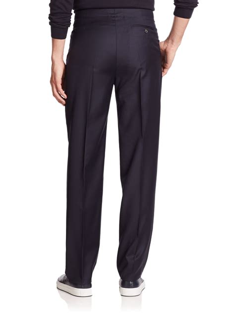 Éditions Mr High Waist Pleated Dress Pants In Navy Blue For Men Lyst