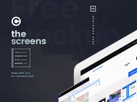 The Screens Free Perspective Psd Mockup Template Theme Ui