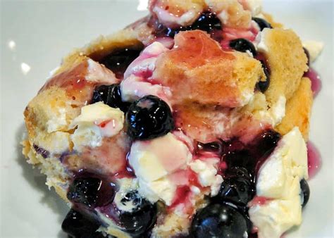 Blueberry Cream Cheese French Toast Breakfast Casserole Comfortable Food