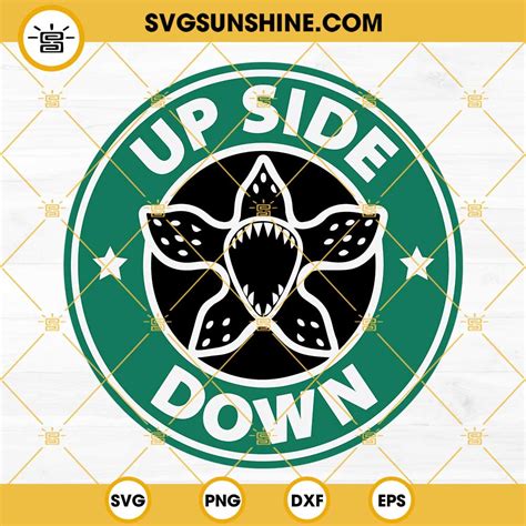 Stranger Things Starbucks Svg Demogorgon Upside Down Svg Png Dxf Eps