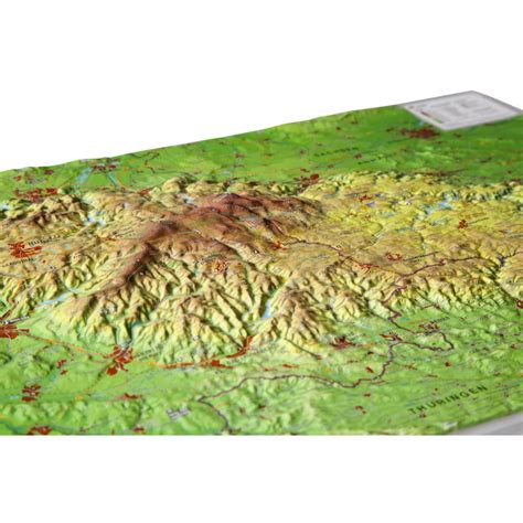 Georelief 3d Relief Map Of The Harz Region Small In German