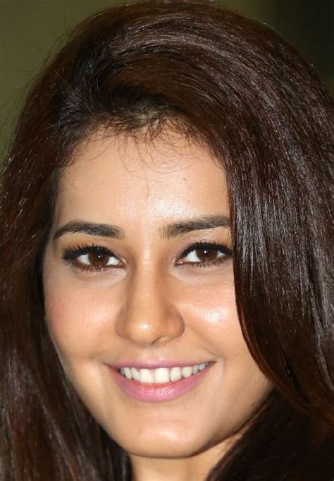 Beautiful Telugu Girl Rashi Khanna Oily Face Closeup Smiling Stills