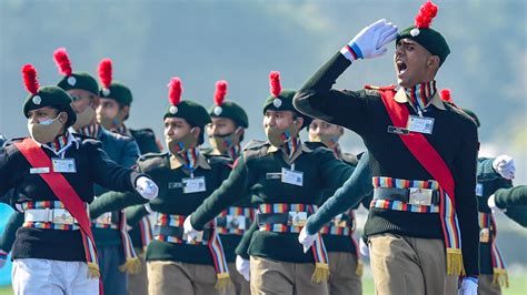 Ncc Cadets Perform During Prime Ministers Ncc Rally In Delhi
