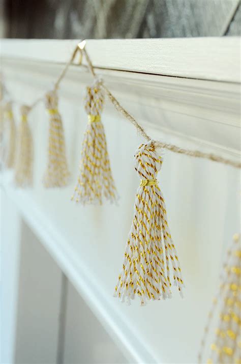 Easy DIY Gold Tassel Garland Curbly