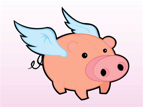 Flying Pig Vector Art And Graphics