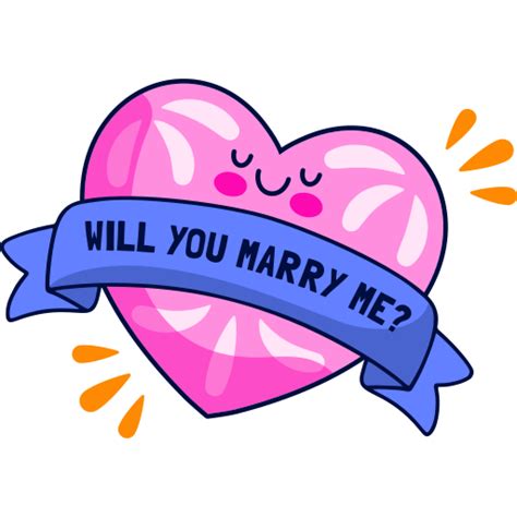 Will You Marry Me Stickers Free Love And Romance Stickers