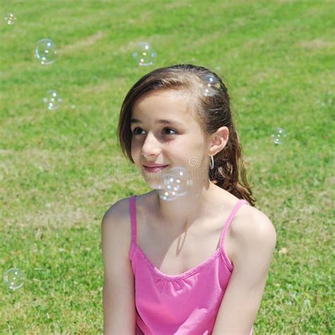 Young Girl In A Park Stock Photo Image Of Pleasure Grass 56011886