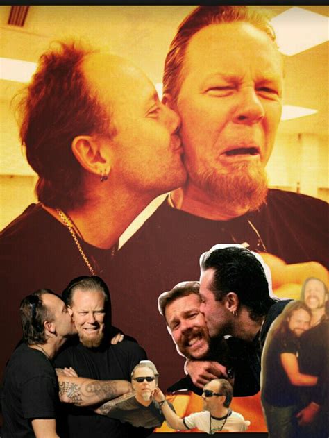 Lars Ulrich And James Hetfield Maybe James Doesnt Like Kisses