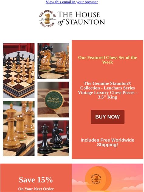 House Of Staunton Our Featured Chess Set Of The Week The Genuine