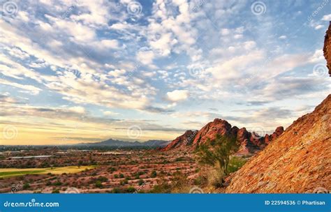 Beautiful Desert Landscape With Red Rock Buttes Stock Photo Image Of