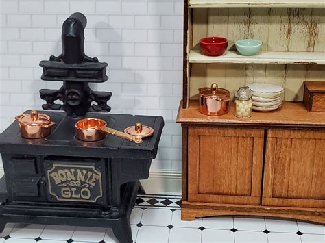 Dollhouse Copper Pots And Pans Stock Soup With Lids 112 Scale Miniatures
