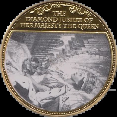 2012 60 Years Of Elizabeth Ii Reign Diamond Jubilee Commemorative Coin