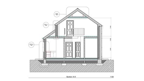 This view will help the builder better understand your interior and exterior construction details. Building 2D section drawing | Professional CAD/BIM contractor