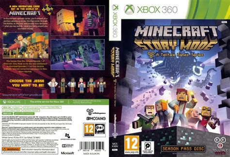 Minecraft Story Mode Xbox360 Dvd Cover 2015 Usa