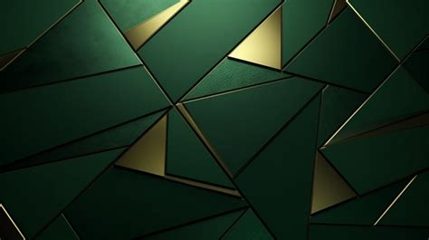 Green Gold And Black Low Poly Design Background 3d Vector Low Poly