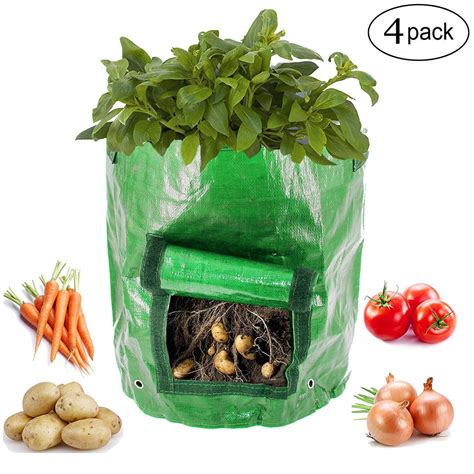 Kyerivs Garden Potato Grow Bag 4 Pack 10 Gallon Vegetables