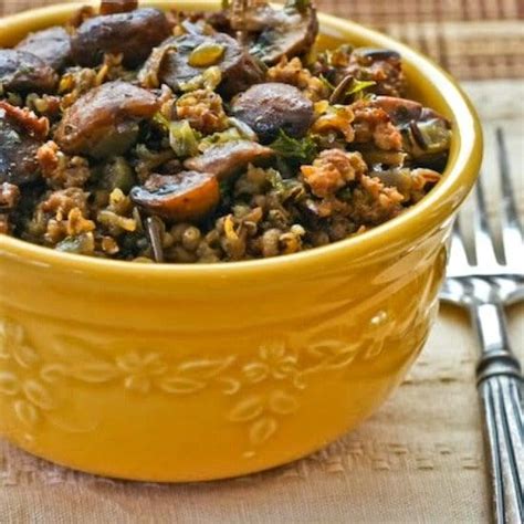 Wild Rice With Sausage And Mushrooms Recipe Recipes Stuffed
