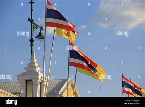 Waving Thailand Flag At Outdoor Stock Photo Alamy