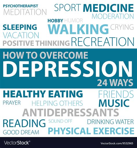 Ways How To Overcome Depression Royalty Free Vector Image