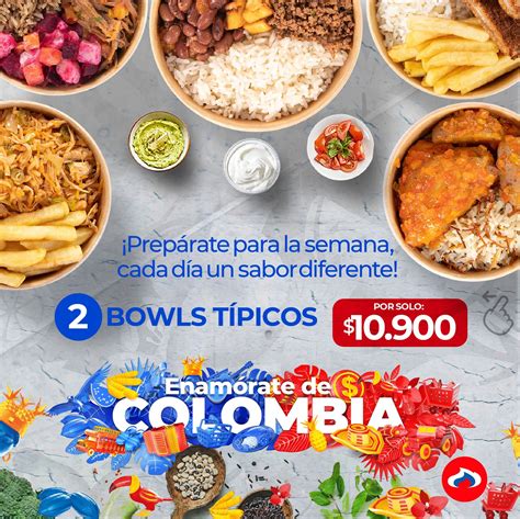 Olímpica Aniversario menú colombiano bowls por de lunes a viernes Cazaofertas
