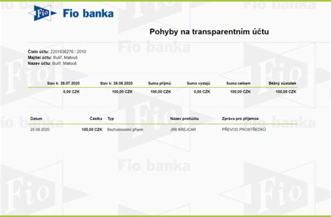 Účet má všechny výhody osobního nebo podnikatelského konta. Transparentní účet - Matouš Bulíř