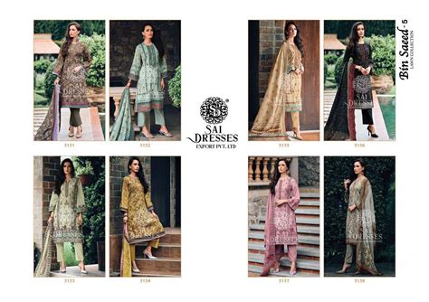 Sai Dresses Present Bin Saeed Lawn Collection Vol 5 Catalog