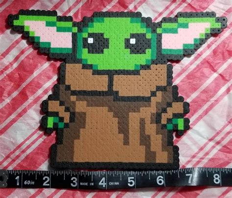 Star Wars Baby Yoda Cute Pixel Art Bead Sprite Perler Geek Craft