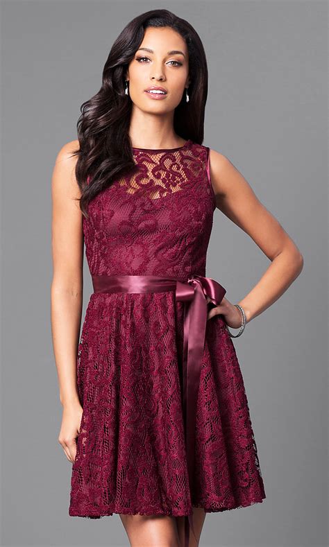 This cookie is used to distinguish between humans and bots. Sleeveless Cheap Short Lace Party Dress - PromGirl