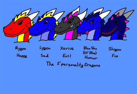The 5 Personality Dragons By Benzene66 On Deviantart