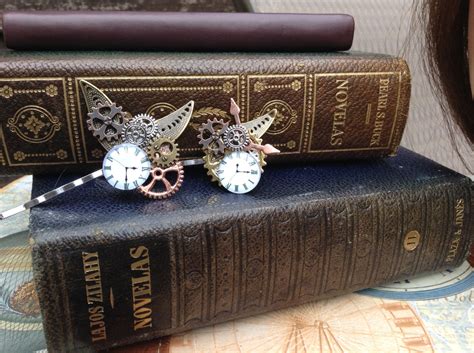 Steampunk Hair Grips With Bronze Filigree Cogs And Gears On Etsy