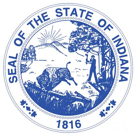 Indiana State Seal Digital Art By Bigalbaloo Stock Fine Art America