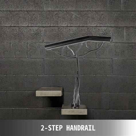 This rail is perfect for 1 to 2 steps. Hand Rail for 1 or 2 step Wrought Iron Handrail Steel ...