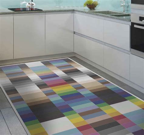 Multicolour Small Squares Mosaic Vinyl Flooring Tenstickers