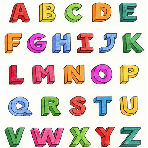 Letras 3D Alfabeto molde de corte de letras al cuadrado | Etsy