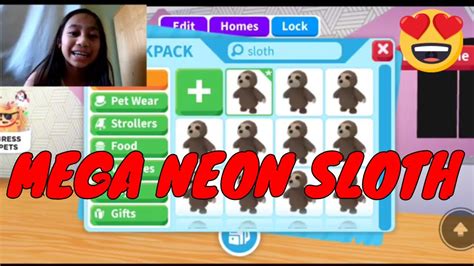 Neon Ground Sloth Roblox Adopt Me
