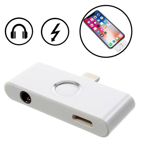 Iphone X Lightning And 35mm Audio Adapter With Home Button