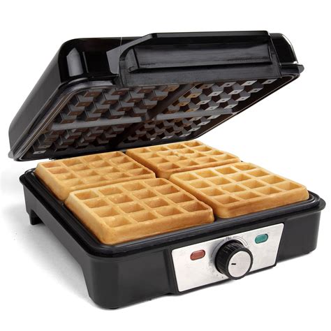 Cucinapro Four Square Belgian Waffle Maker Extra Large Stainless Steel