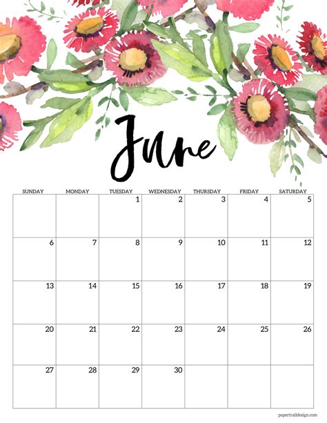 You can print on regular paper size but we recommend to. June 2021 Printable Calendar in PDF, Word, Excel